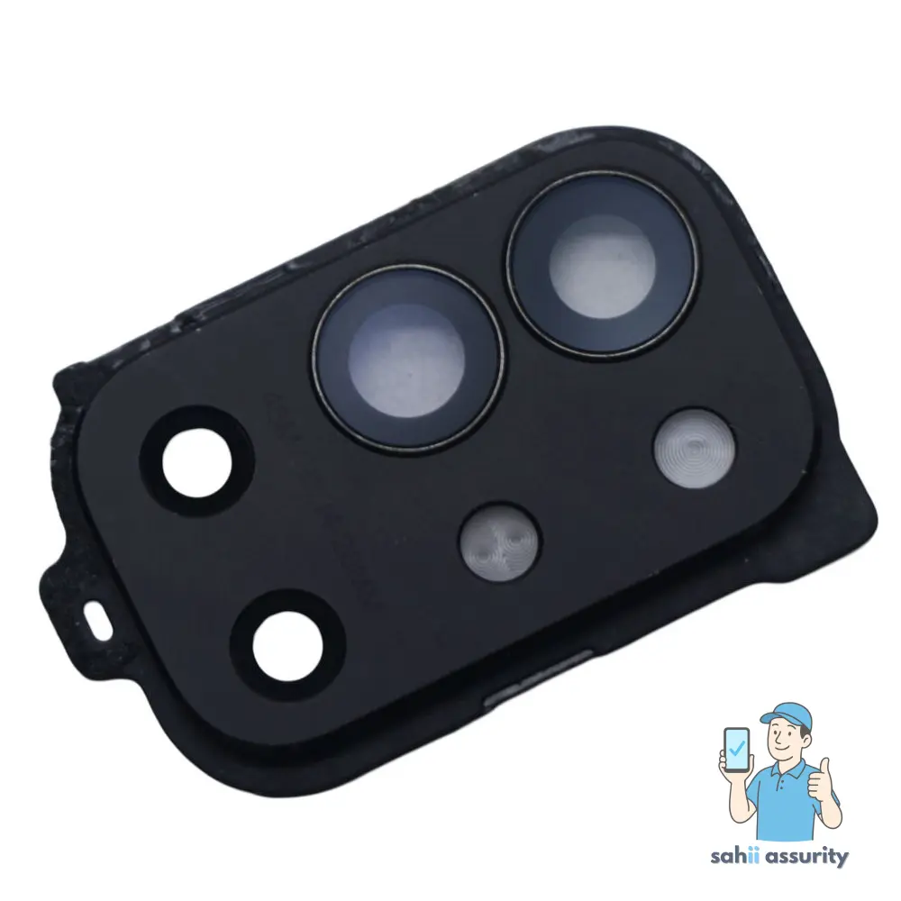 Camera Lens Glass with Frame for OnePlus 9R 5G Black